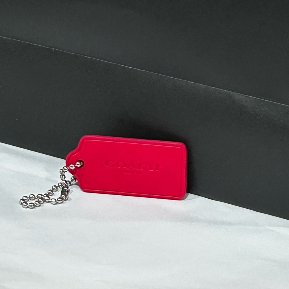 Coach Dark Pink Personalized Bag Tag - Picture 7 of 7